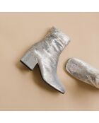 Bottines en Sequins Darlene Bis argentées - Talon 6.5 cm